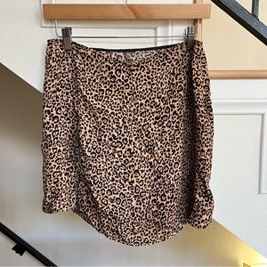 REFORMATION margot skirt cheetah print